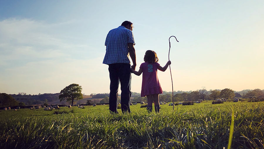 Farmer and daughter by Donna Ashlee