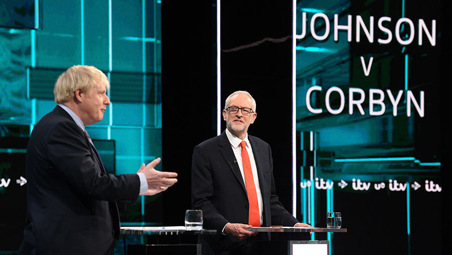 Jeremy Corbyn and Boris Johnson during a live debate © Photographer
Jonathan Hordle/ITV/Shutterstock