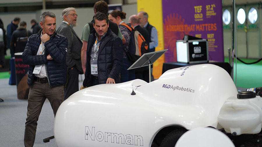 People attending the Future Farm technology expo