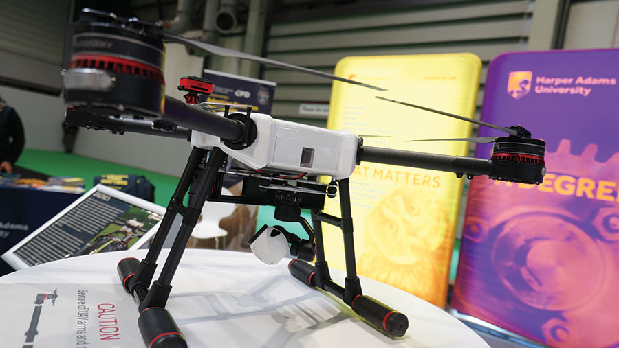 Drone at the Future Farm technology expo