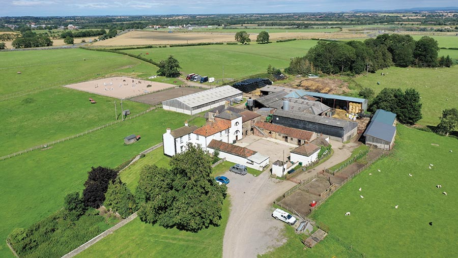 Aerial shot of Home Farm