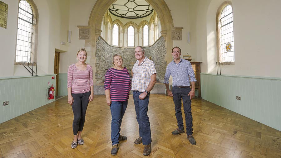 Michael and Jenny Churches with son Andrew and daughter Rachel