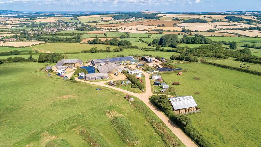 Aerial view of King Stone Farm