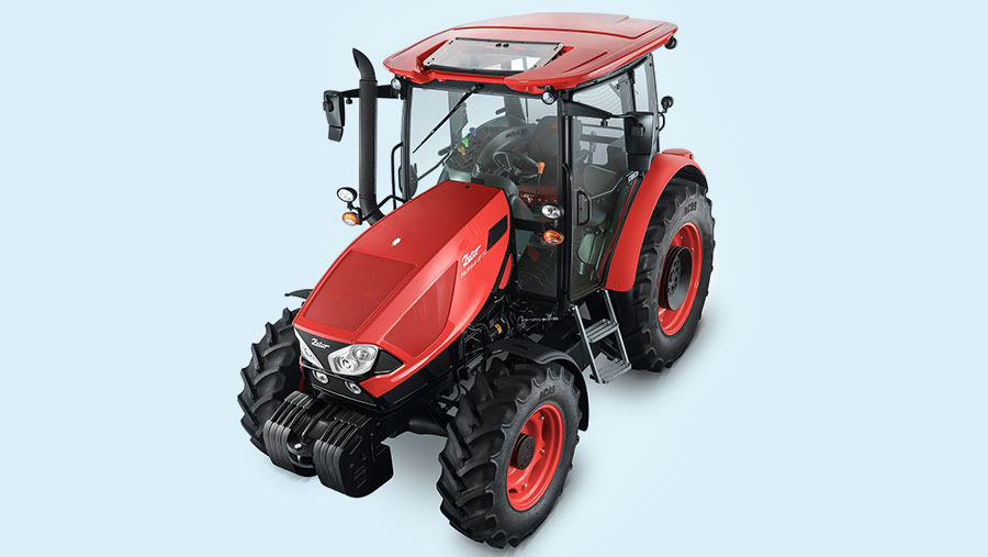 A red tractor
