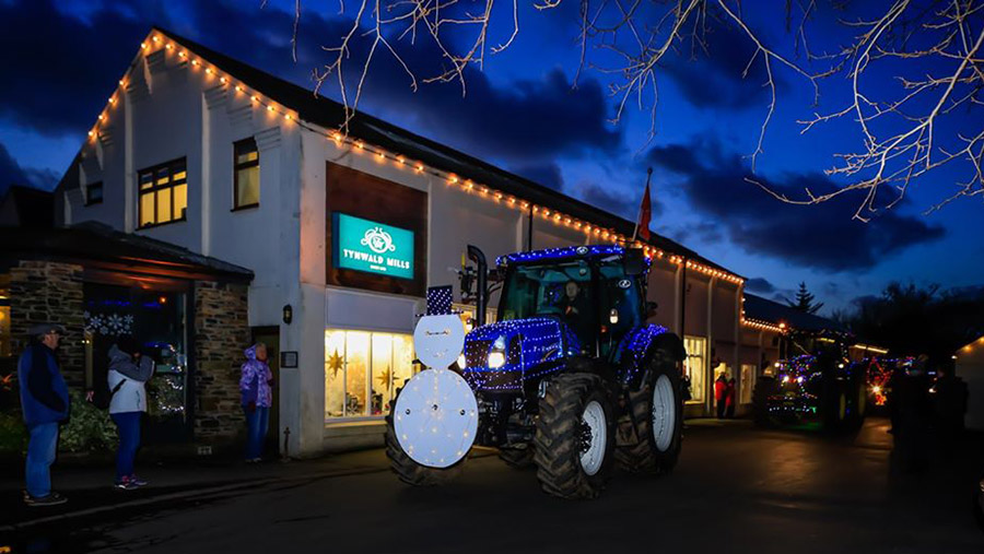 Tractor parade on Isle of Man