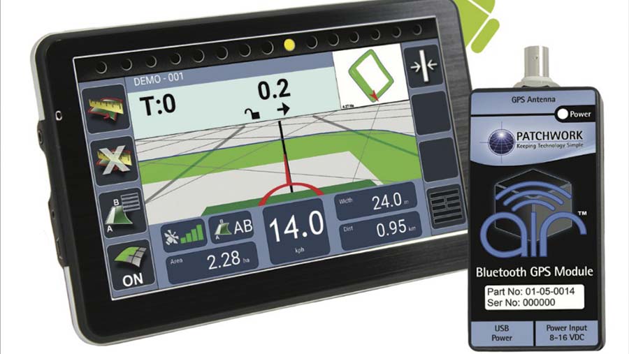 Patchwork Blackbox GPS unit and tablet
