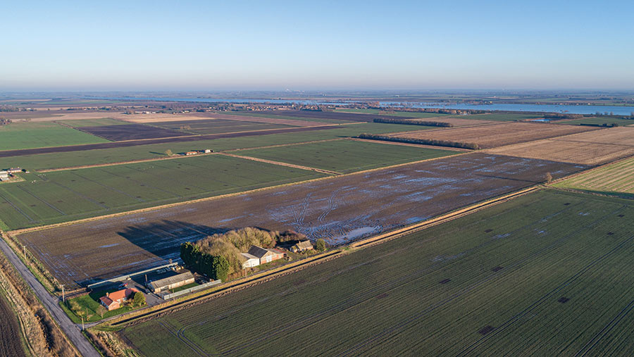 Aerial shot of NCC Farm and land