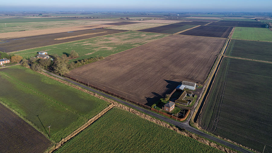 Aerial shot of New Road Farm