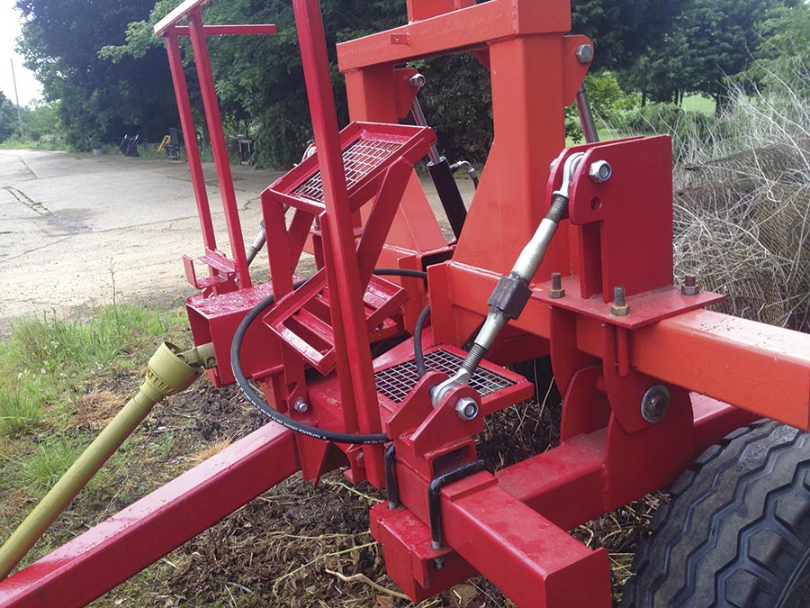 Close-up of fertiliser spreader