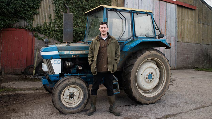 Peter Burn on his family's farm