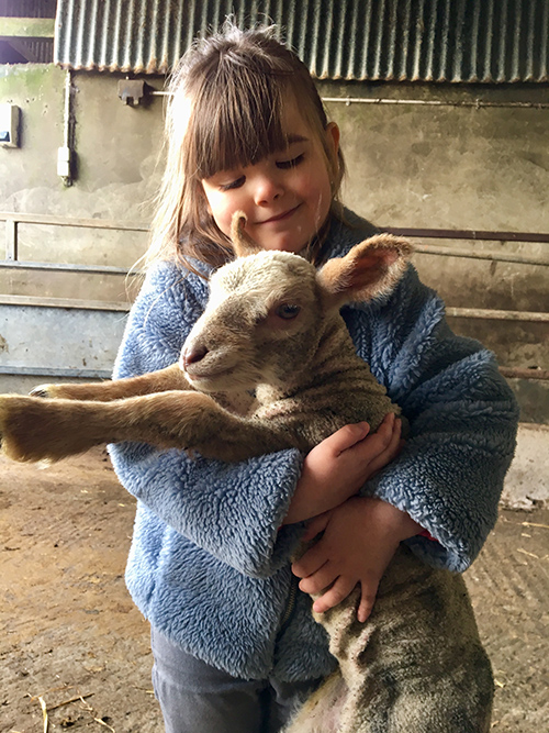 Girl with lamb
