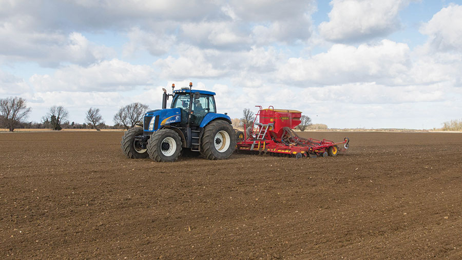 Drilling barley