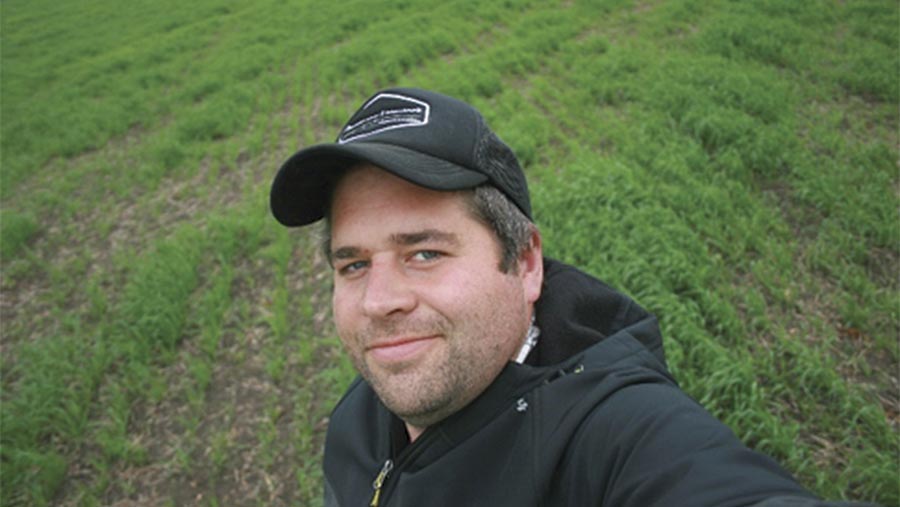 Farmer Steve Lear in a field