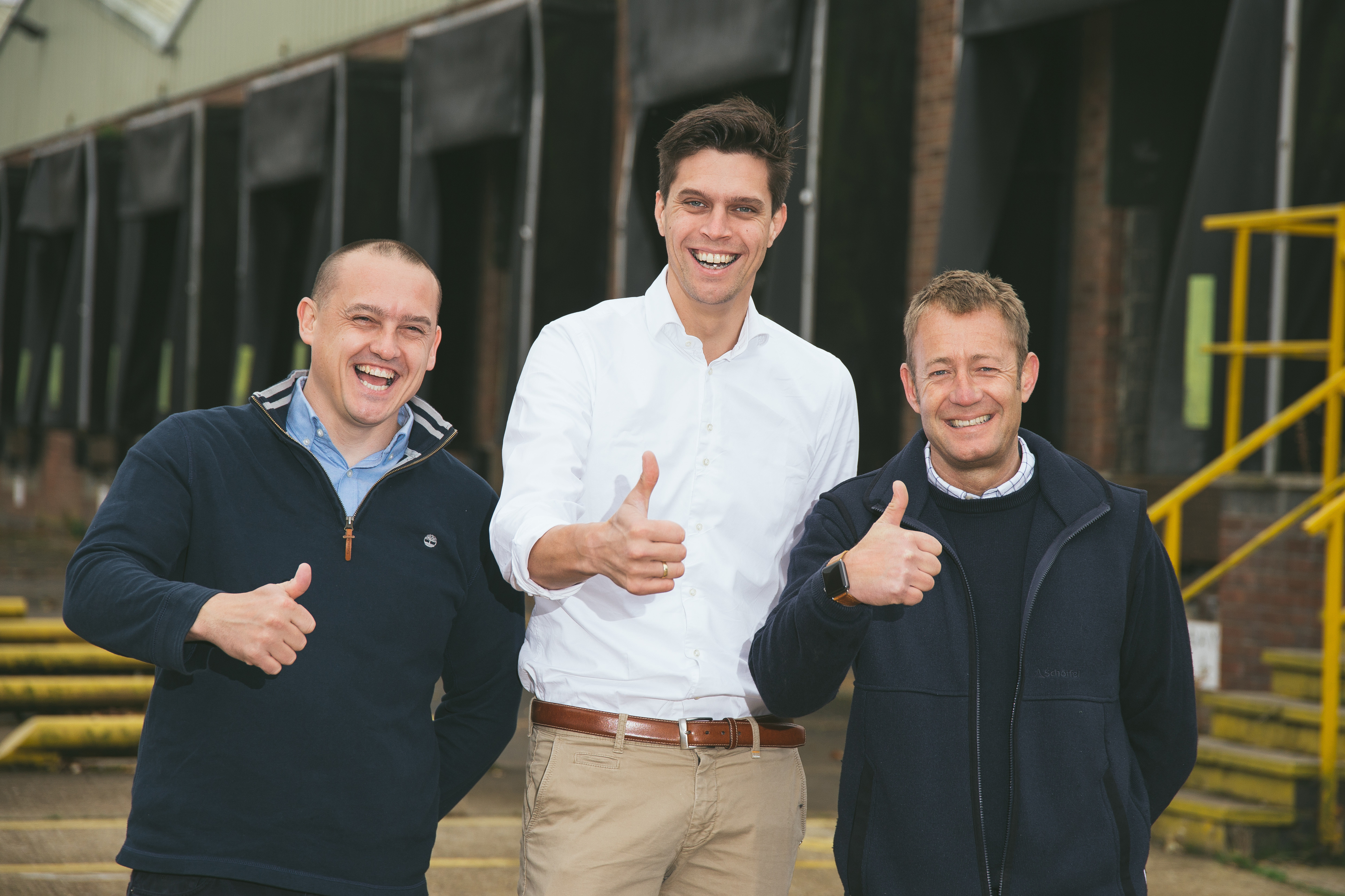 Left to Right- John Mawer owner Annyalla Chicks UK, Michiel van Veldhuisen international sales manager HatchTech and Jonathan Martin operations director Annyalla Chicks. Photo: Hatchtech