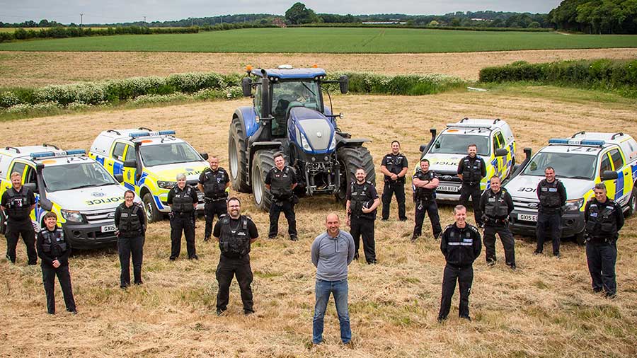 Sussex rural police on farm