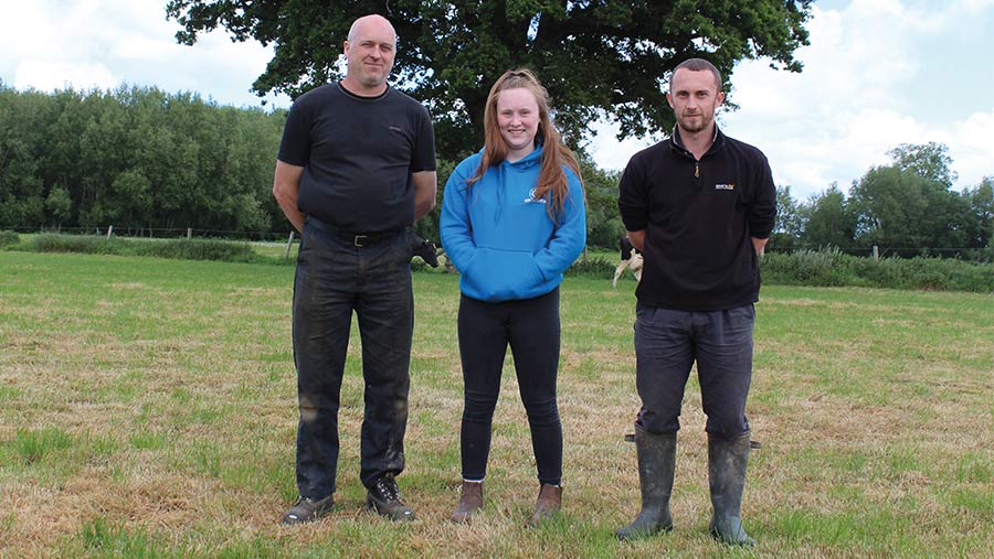 Roger (left) and Emma Page with operator Dan Haymer