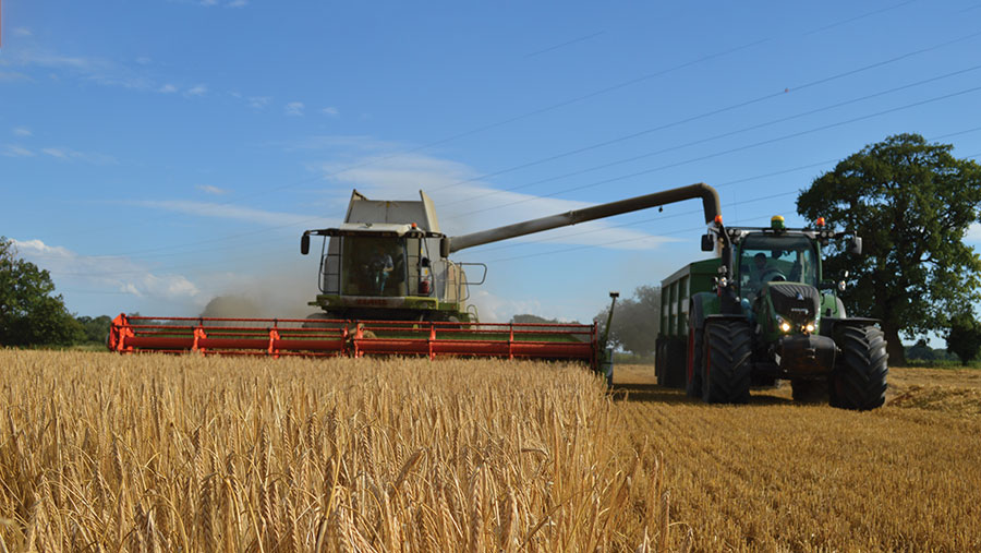 Harvesting at Euston Estate, Suffolk