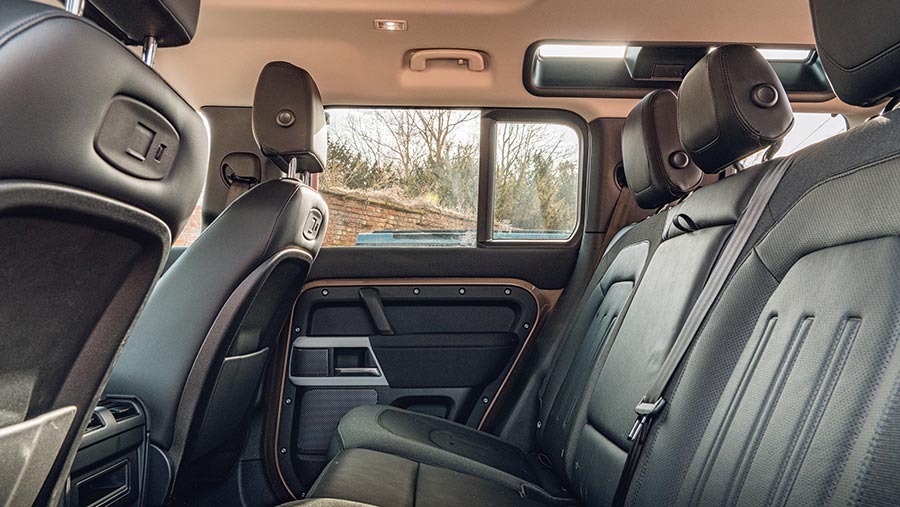 Back seats in Land Rover Defender