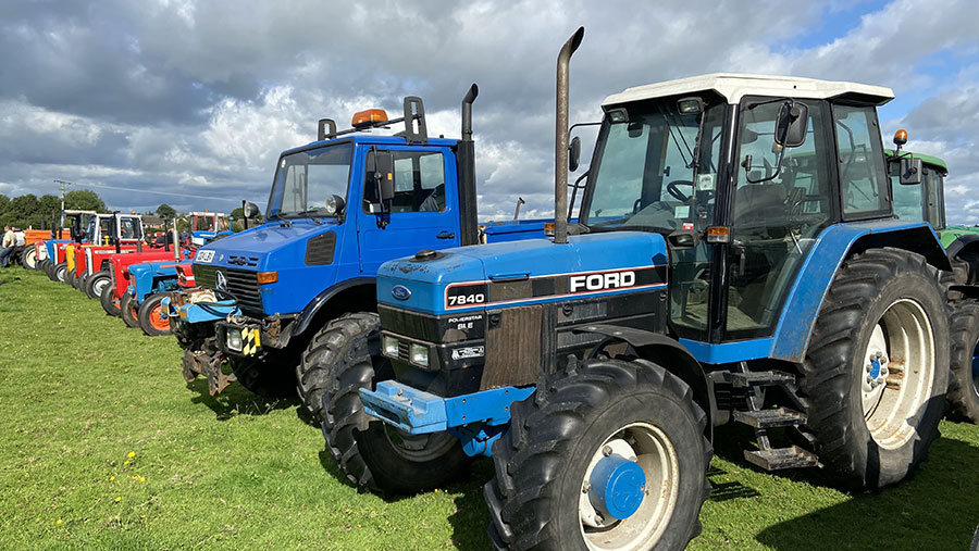 Tractors on display at Maylands Farm