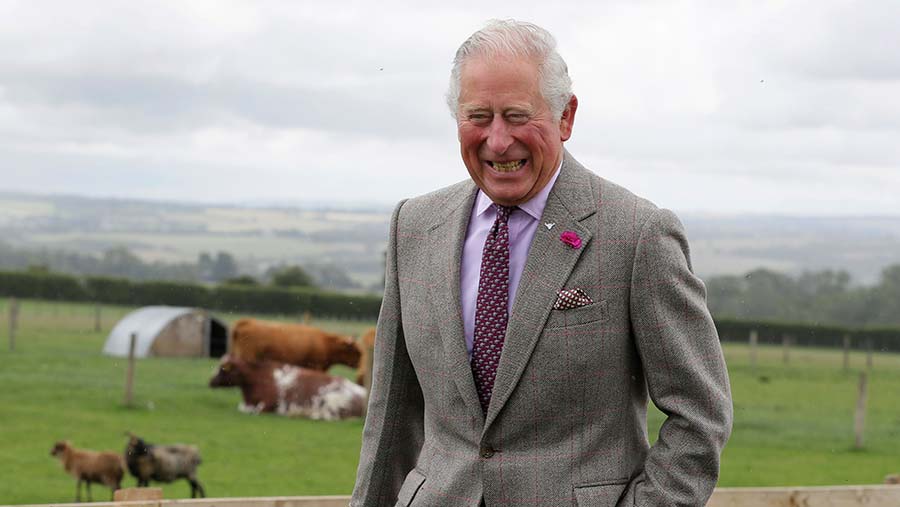 Prince Charles on a recent farm visit near Cheltenham © Kirsty Wigglesworth/AP/Shutterstock