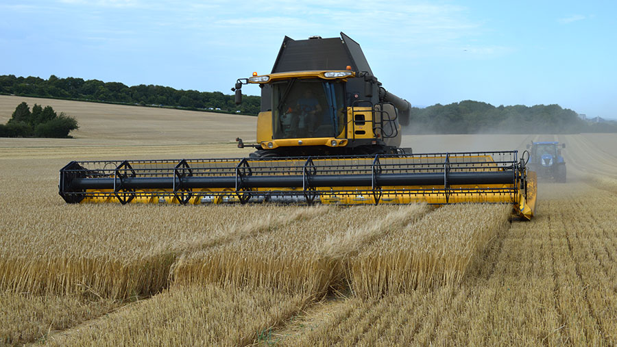 Spring barley harvest