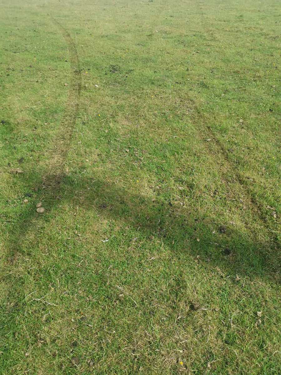 Tyre tracks left in field by hare coursers