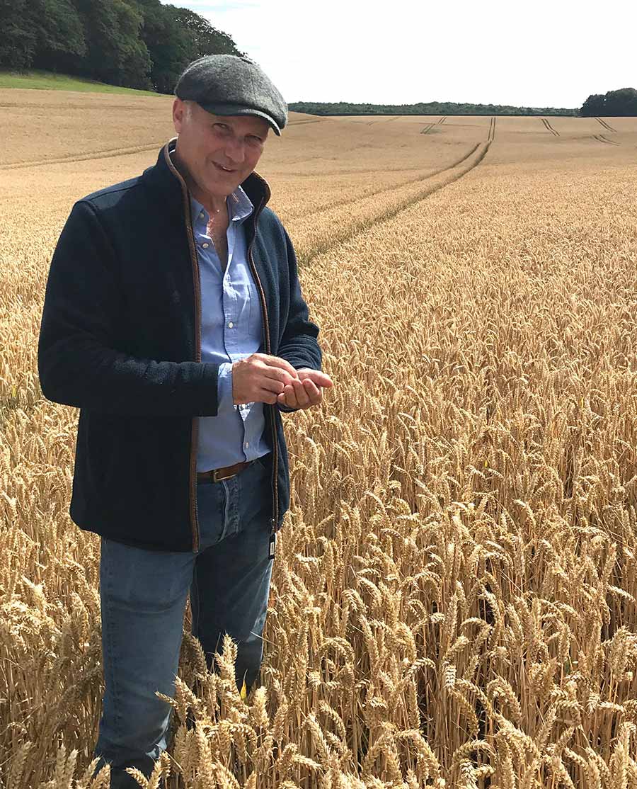 Richard Bayston in his field of RGT Saki