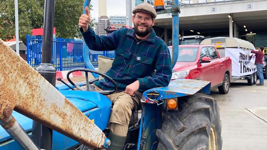 Farmer Edwin Brooks at Save British Farming protest