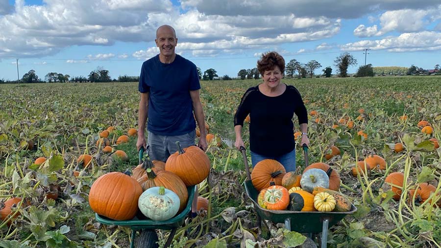 Sally and Anthony Pooley of Undley Pumpkin Patch © Loud Ladybird PR