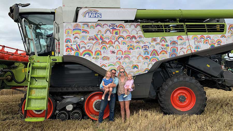 Combine decorated with rainbow pictures