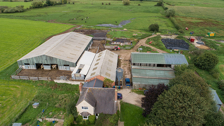 Aerial view of Eaton Brook Farm