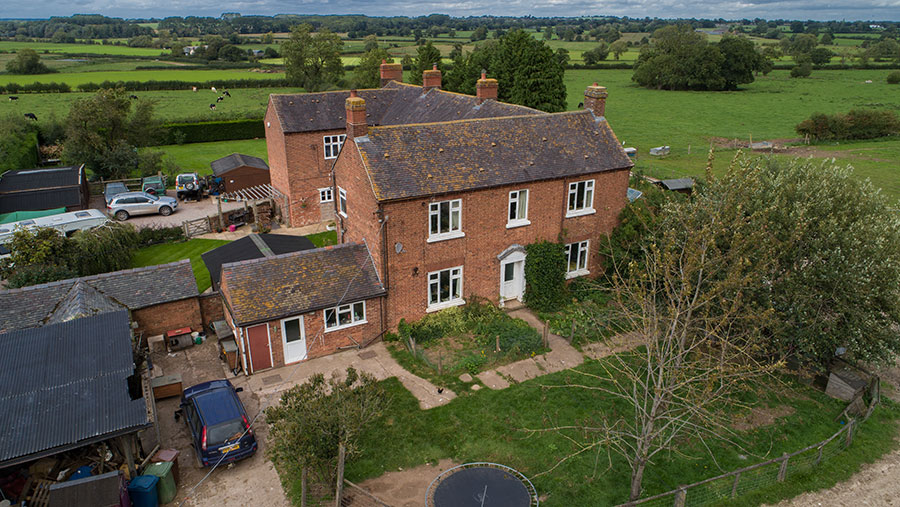 Aerial view of New Buildings Farm 