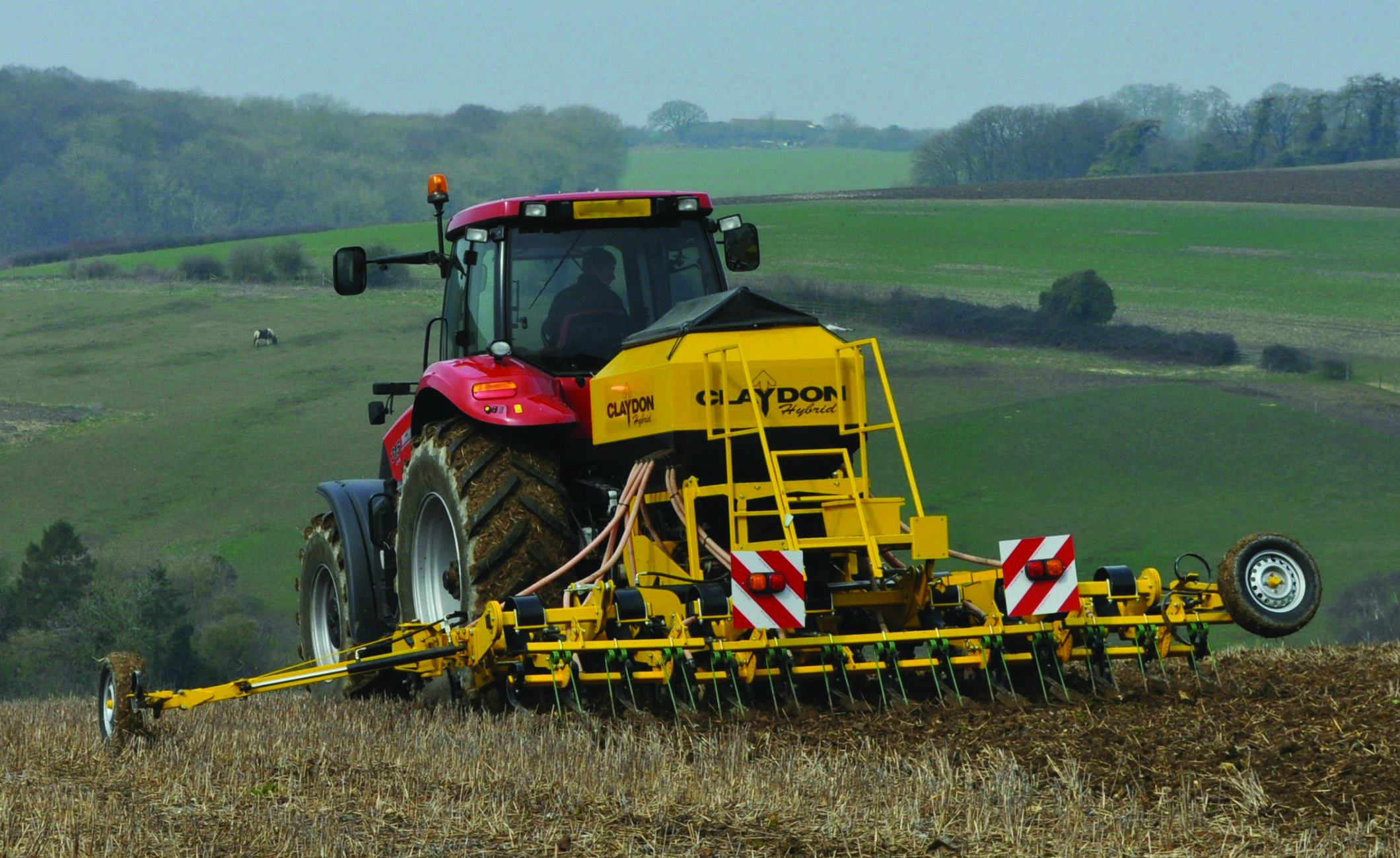 Claydon 3m Hybrid with Case IH tractor