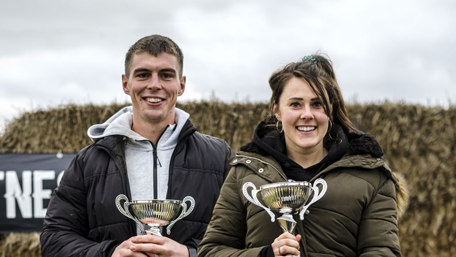 Britain's Fittest Farmer 2020 winners Emma Ashley and James Arney © MAG/Colin Miller