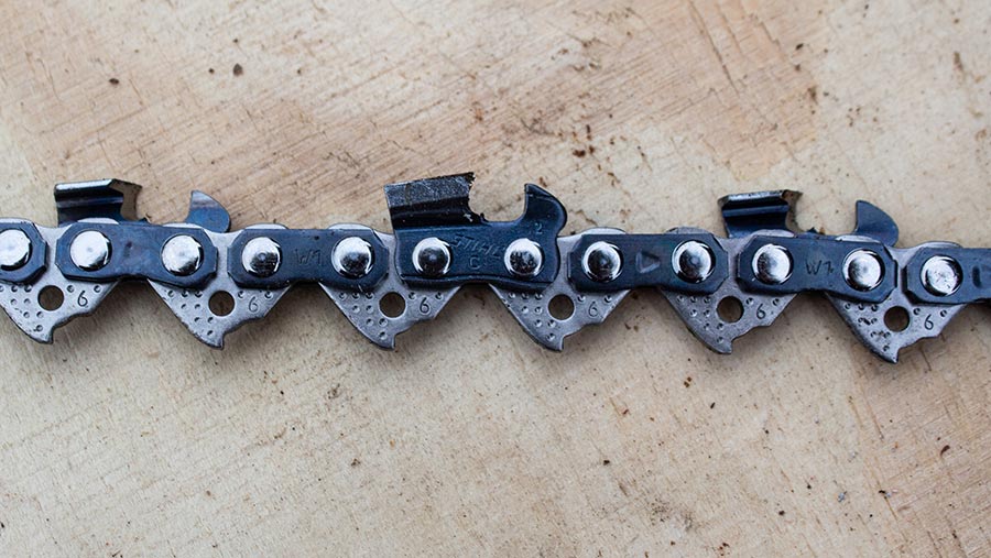 Chain of chainsaw