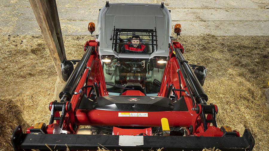 MF5S tractor with loader