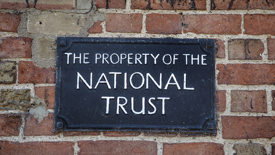 National Trust farm sign