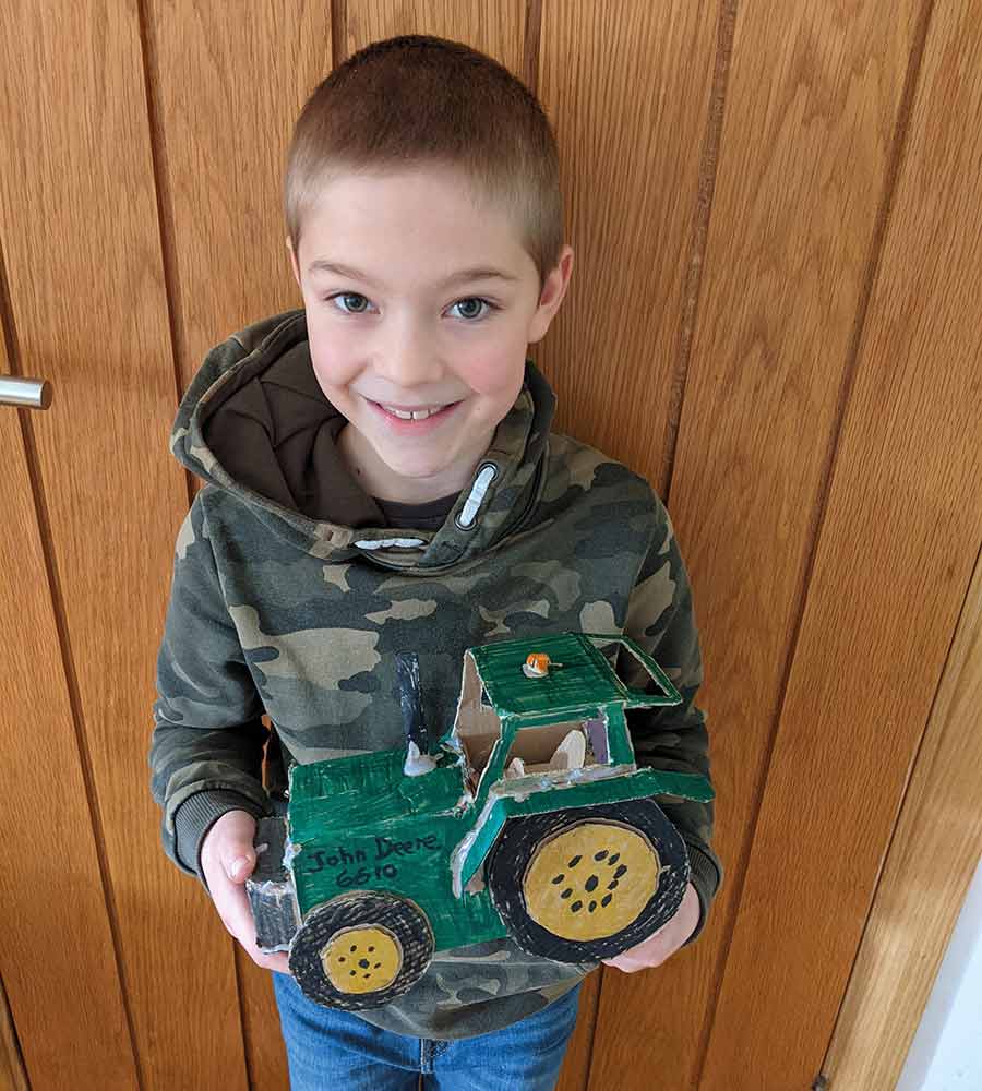 Evan Reed and tractor model