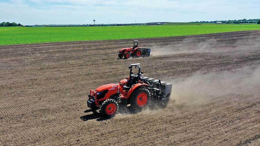 automated tractors in field