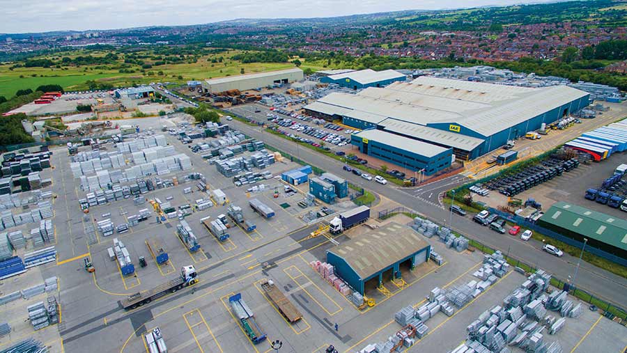 Aerial view of facilities in IAE factory at Stoke-on-Trent