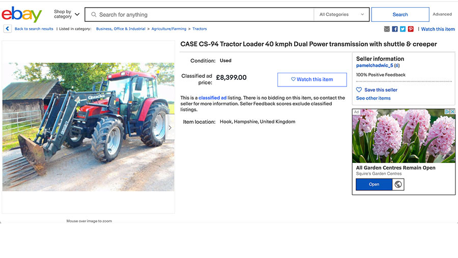 Screen shot of an eBay listing