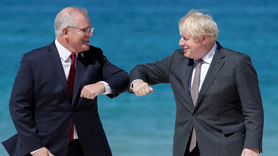 Boris Johnson and Scott Morrison © Reuters/Peter Nicholls/Adobe Stock