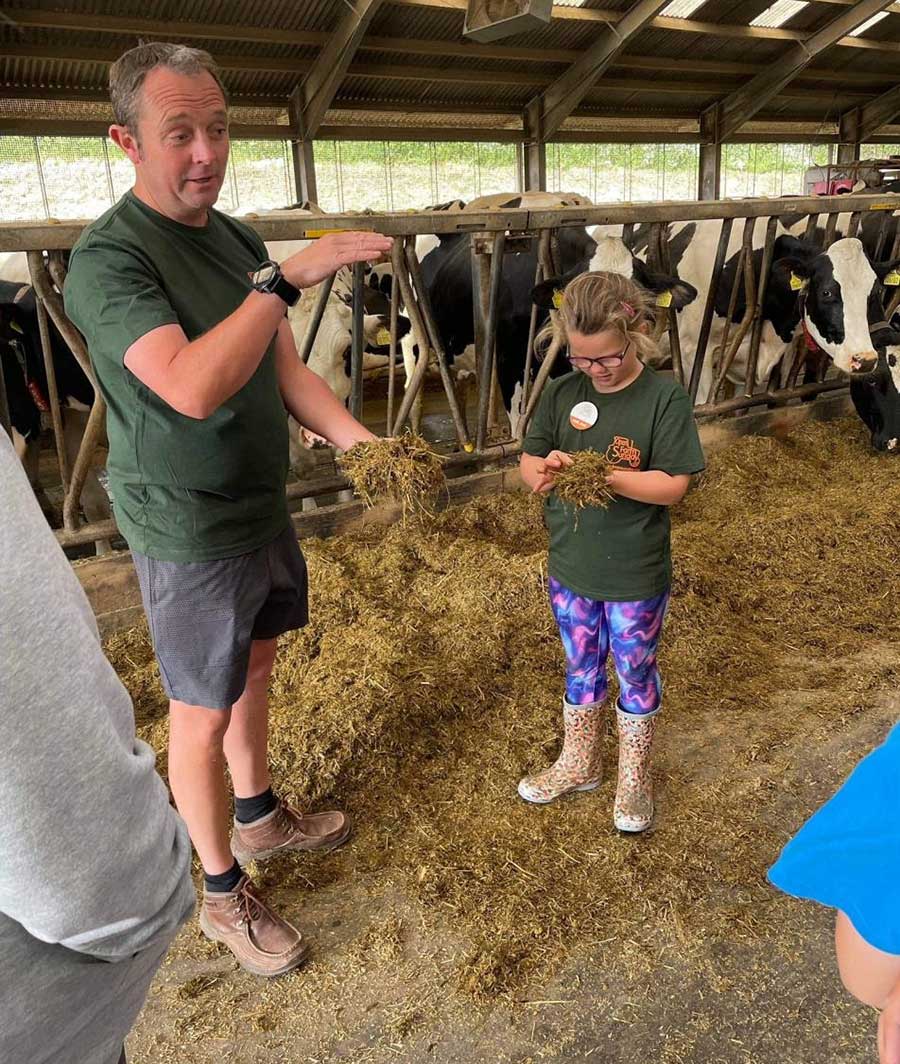 Farmer talks about silage on Dendoldrum Farm on Open Farm Sunday