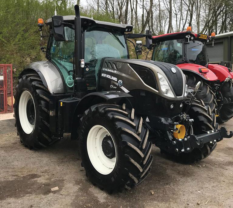 Grey New Holland tractor