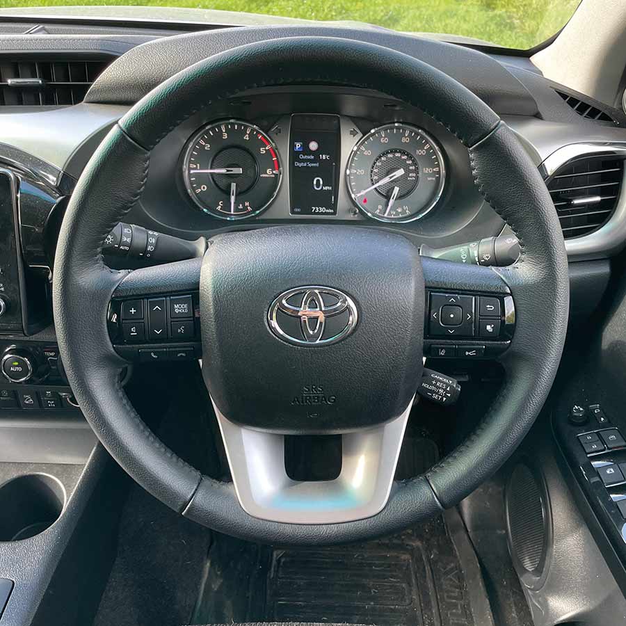 Toyota Hilux Invincible steering wheel