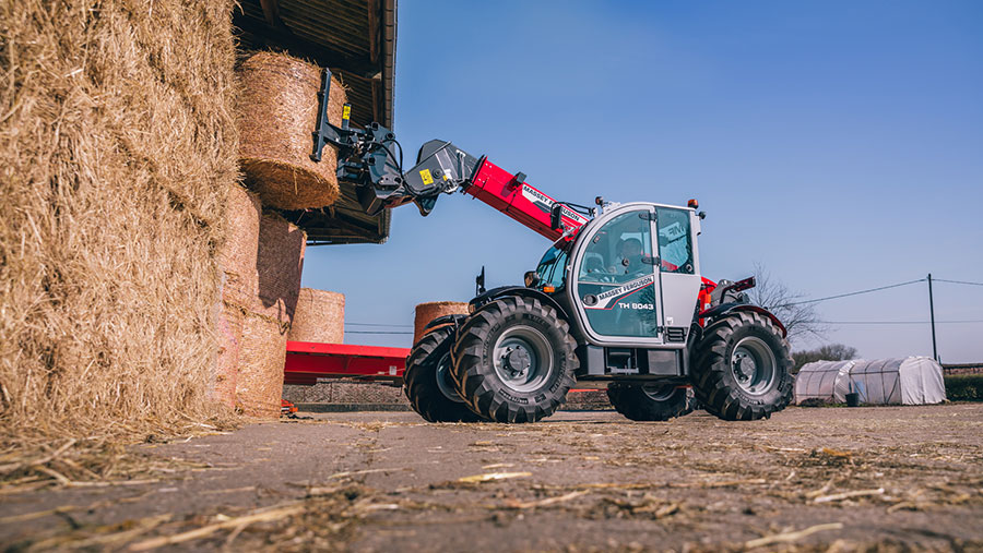 MF TH-8043 loading straw