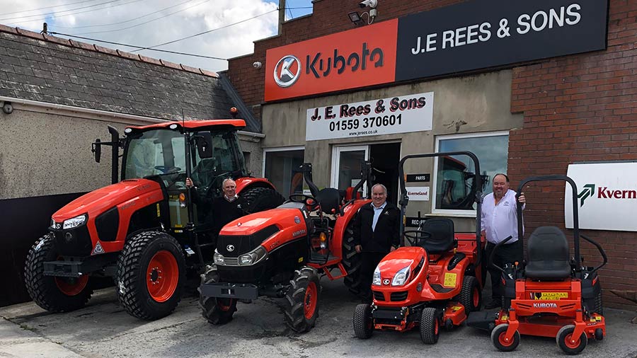 Kubota kit lined up outside JE Rees