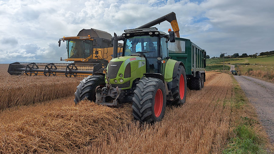 The wheat harvest in Northumbria submitted to our Harvest 2021 photo gallery by Caroline Harrison