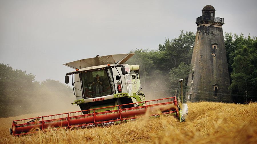 Combining crop