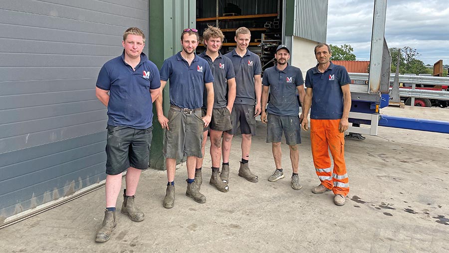 From left: Jack Oughton, Charlie Langston and team